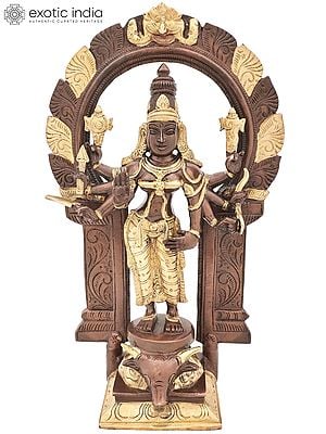 13" Standing Ashtabhujadharini Durga In Brass | Handmade | Made In India