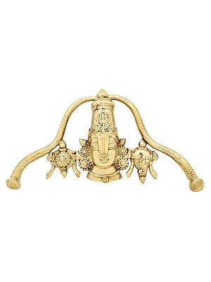 10" Perumal Face Wall Hanging in Brass | Handmade | Made In India