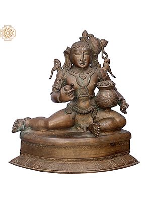 16" Butter Krishna | Madhuchista Vidhana (Lost-Wax) | Panchaloha Bronze from Swamimalai