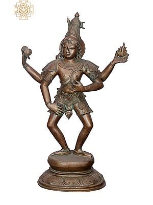 15" Shiva Tandava | Handmade | Madhuchista Vidhana (Lost-Wax) | Panchaloha Bronze from Swamimalai