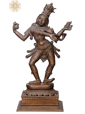 24" Shiva Tandava | Handmade | Madhuchista Vidhana (Lost-Wax) | Panchaloha Bronze from Swamimalai