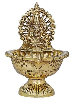 6" Lakshmi Lamp in Brass | Handmade | Made In India