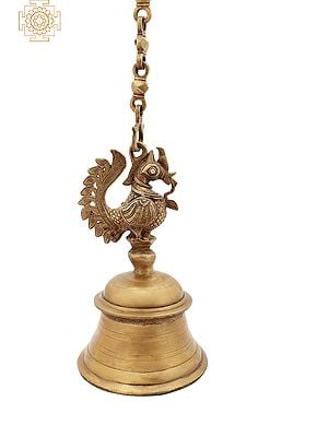 11" Temple Bell In Brass | Handmade | Made In India