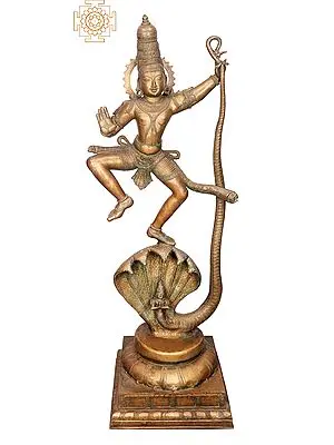 51" Large Kalinga Krishna | Handmade | Madhuchista Vidhana (Lost-Wax) | Panchaloha Bronze from Swamimalai