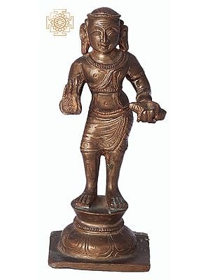 5.5" Manikkavacakar | Handmade | Madhuchista Vidhana (Lost-Wax) | Panchaloha Bronze from Swamimalai