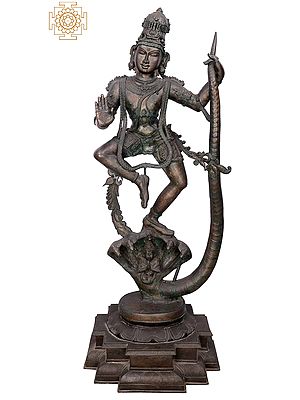 65" Super Large Lord Kalinga Krishna | Handmade | Madhuchista Vidhana (Lost-Wax) | Panchaloha Bronze from Swamimalai