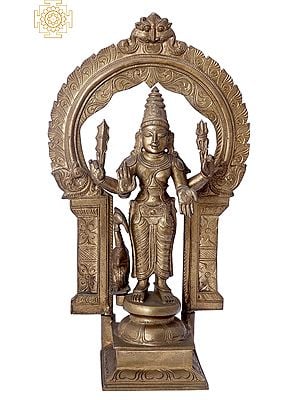 15 Karttikeya with Arch (Murugan) | Handmade | Madhuchista Vidhana (Lost-Wax) | Panchaloha Bronze from Swamimalai"