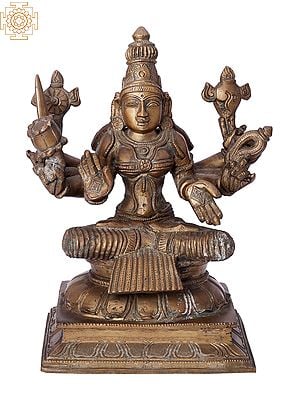 10" Devi Lakshmi | Handmade | Madhuchista Vidhana (Lost-Wax) | Panchaloha Bronze from Swamimalai