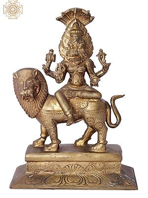 11" Devi Pratyangira | Handmade | Madhuchista Vidhana (Lost-Wax) | Panchaloha Bronze from Swamimalai