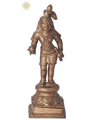 6" Laddoo Gopala (Krishna) | Handmade | Madhuchista Vidhana (Lost-Wax) | Panchaloha Bronze from Swamimalai