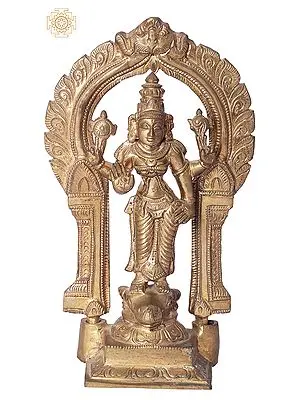 7" Standing Devi Durga | Handmade | Madhuchista Vidhana (Lost-Wax) | Panchaloha Bronze from Swamimalai