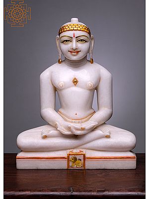 18" Lord Parshvanatha | Handmade | White Marble Lord Parshvanatha Statue |  Parasnath | Jain Moorti For Mandir |  Parasnath Murti