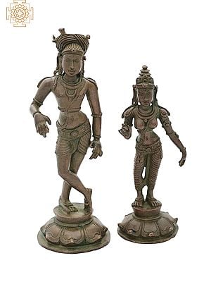 6" Rishaba Devar Set | Handmade | Madhuchista Vidhana (Lost-Wax) | Panchaloha Bronze from Swamimalai