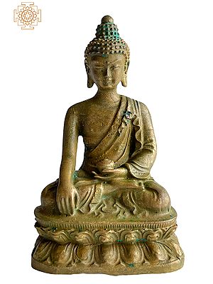3.5" Small Bhumisparsha Buddha | Handmade | Madhuchista Vidhana (Lost-Wax) | Panchaloha Bronze from Swamimalai