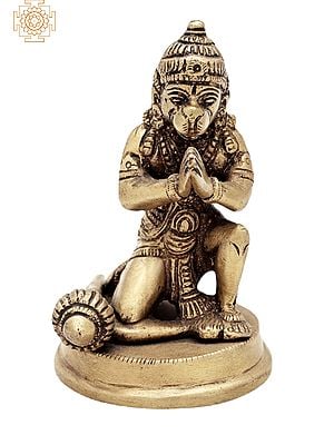 3.8" Lord Hanuman Brass Statue | Home Decor | Made in India