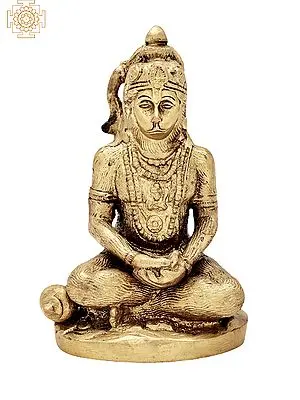 5" Small Bhagwan Hanuman Ji Statue | Handmade | Lord Hanuman Brass Statue | Ram Bhakt | Anjaneya | Home Decor | Made in India