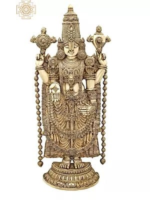 47" Large Superfine Lord Venkateshvara as Balaji at Tirupati | Brass Statue | Handmade | Made In India