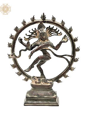 9" Lord Shiva as Nataraja | Handmade | Hindu God Shiva as The Divine Cosmic Dancer | Brass Statue | Made In India