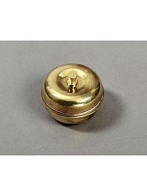 1.6" Sindoor Box | Brass Kumkum Box | Handmade | Made In India
