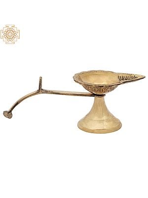 5" Handheld Aarti Lamp | Handmade Brass Diya | Made in India