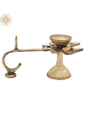 2.5" Handheld Aarti Diya | Brass Lamp | Handmade | Made In India