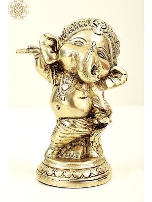 5" Baby Ganesha Brass Statue | Brass Lord Ganesha Idols | Handmade