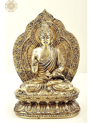 10" Tibetan Buddhist Deity Medicine Buddha | Brass Buddha | Brass Statue | Handmade | Made In India