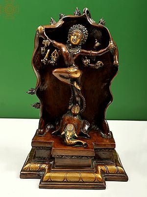 10" Gaja-Samhara-Murti | Nataraja Statue | Shiva Statue | Handmade