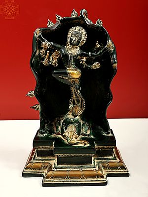 10" Gaja-Samhara-Murti | Nataraja Statue | Shiva Statue | Handmade