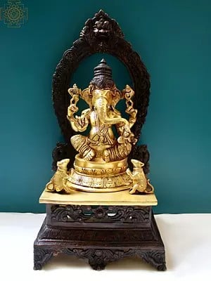 20" Sitting Lord Ganesha | Brass Lord Ganesha