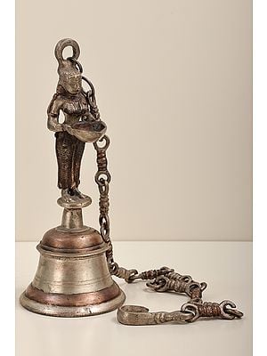 11" Brass Deepalakshmi Bell | Hanging Bell | Handmade | Made In India
