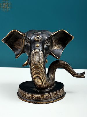 6" Stylized Ganesha Face | Handmade