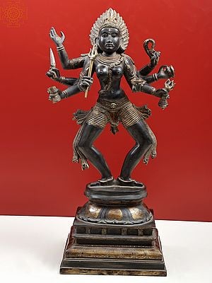 Bhairavi- Goddess Kali as the consort of Kal Bhairava| Brass Statue | Handmade