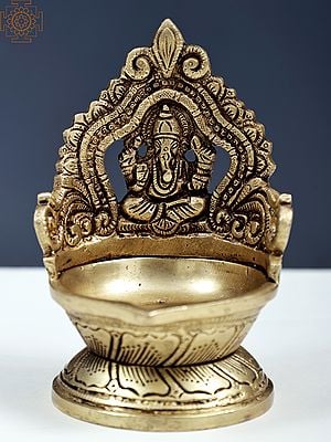 5" Small Ganesha Lamp (Diya) | Handmade