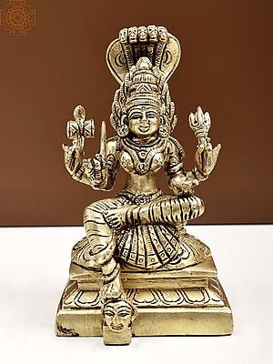 6" Goddess Mariamman Exquisite Brass Statue (South Indian Goddess Durga) | Handmade