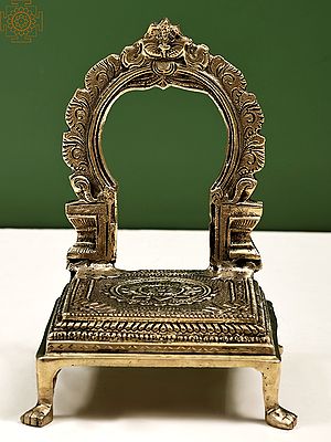 7" Brass Kirtimukha Throne | Handmade