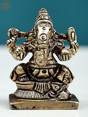 2" Small Good Luck Pocket Ganesha In Brass | Handmade | Made In India