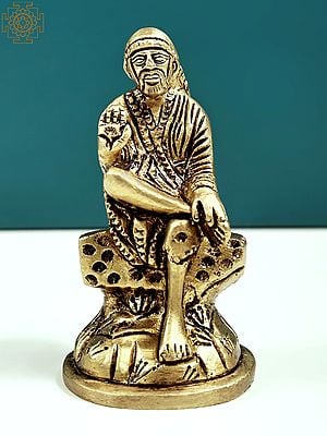 3 " Small Shirdi Sai Baba Brass Statue | Handmade Brass Sculptures