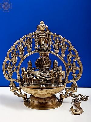 14" Dasavatharam Hanging Lamp | Vaishnava of  World Lamp | Handmade