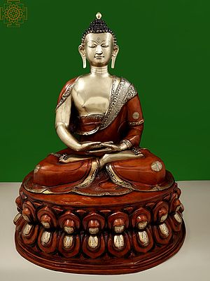 36" Large Fine Quality Buddha in Dhyana Mudra | Handmade