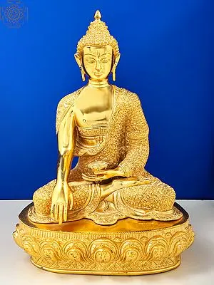 16" Lord Buddha in Bhumisparsha Buddha | Handmade