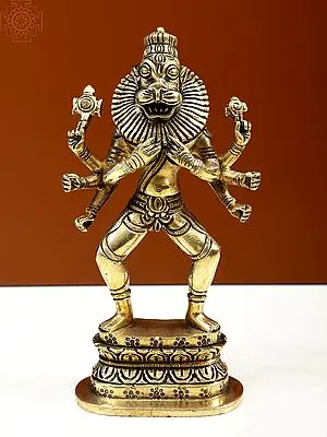 7" Standing Bhagawan Narasimha | Handmade