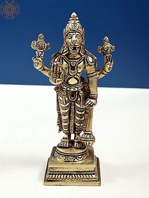 6" Standing Bhagawan Narasimha  | Handmade