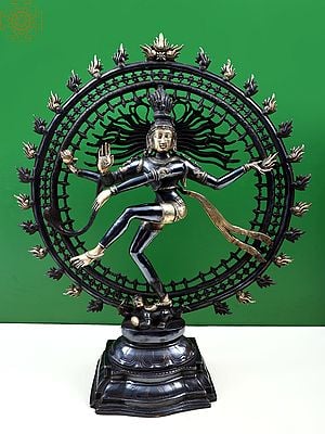 32" Large Lord Shiva As Nataraja In Brass | Handmade