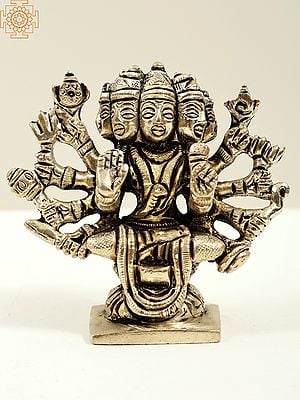 2.5" Ten Armed Panchamukhi Goddess Gayatri |Handmade