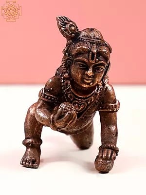 2" Small Laddu Gopal In Copper | Handmade