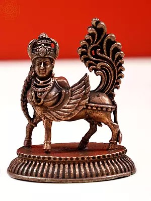 2" Small Kamdhenu Cow God Statue In Copper | Handmade