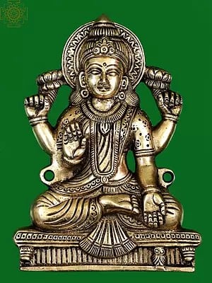 7" Goddess Lakshmi Statue | Handmade Brass Idols