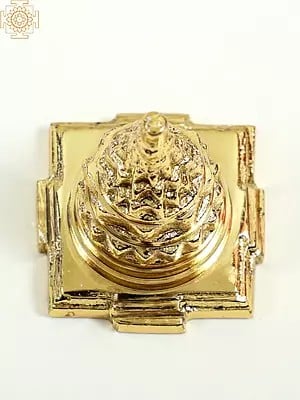 1" Small Brass Shri Yantra | Handmade Brass Sculpture