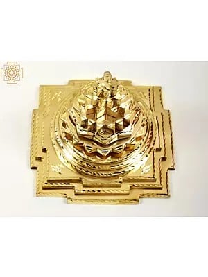 Brass Sri Yantra Idol | Handmade Maha Meru Statue